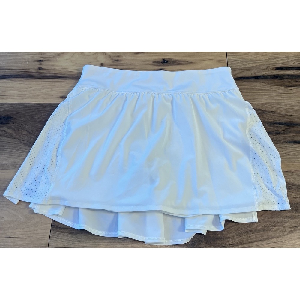Spanx White Tennis Golf Skort Get Moving Built-In Shorts Women's XL